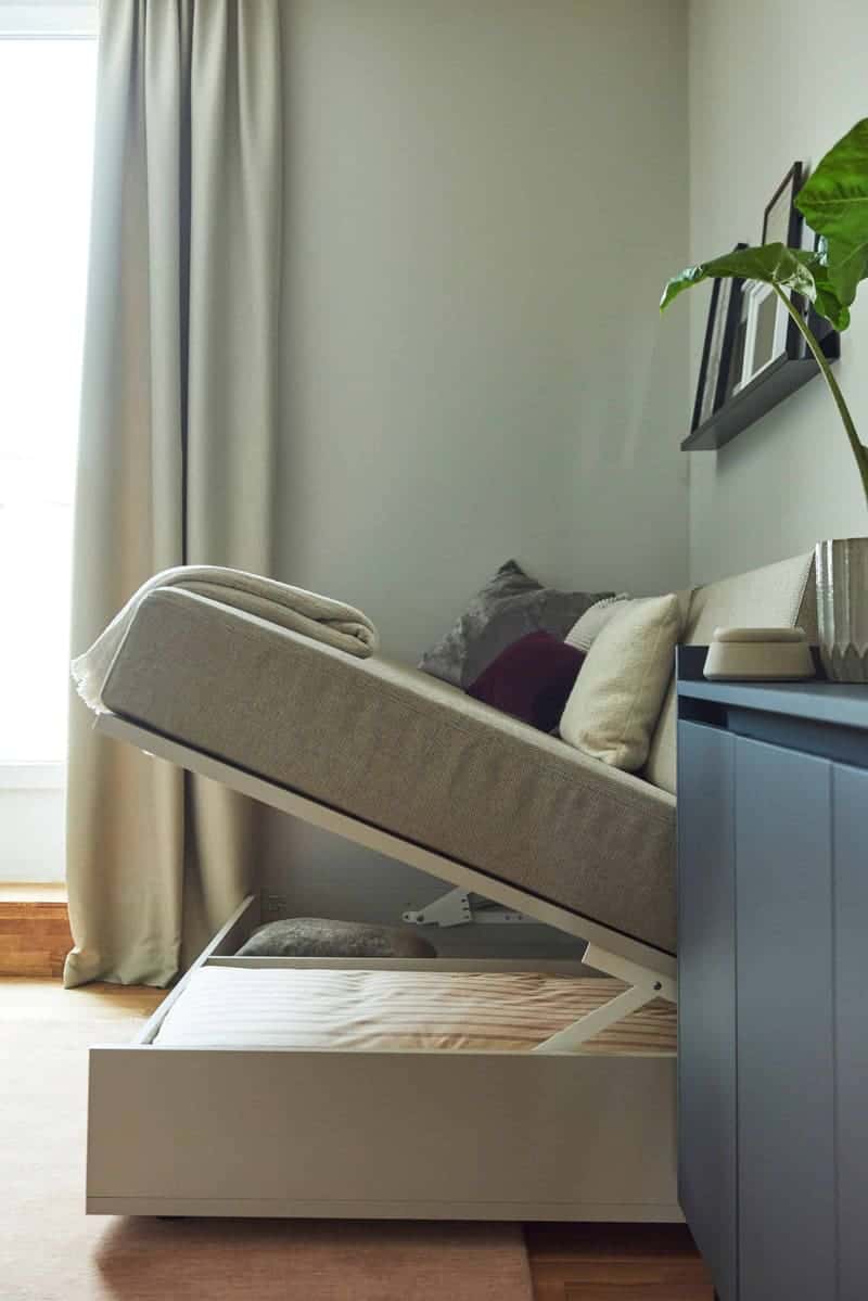Bed with open storage in Eastside K