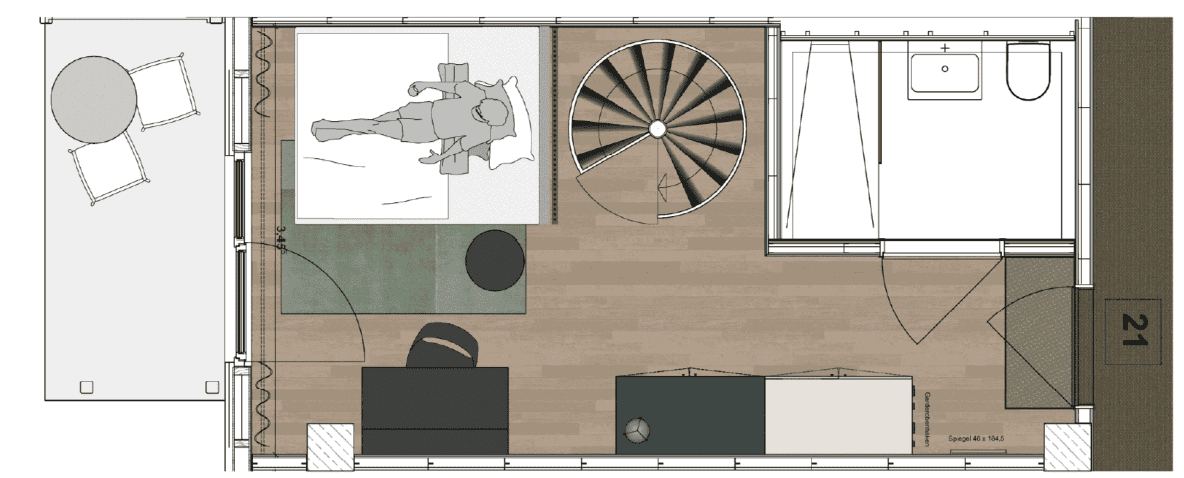 Grundriss einer Wohnung vom Typ C2 im The Bloom Homes